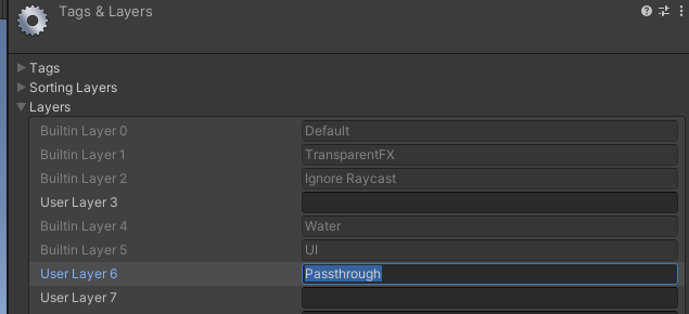 Create passthrough layer